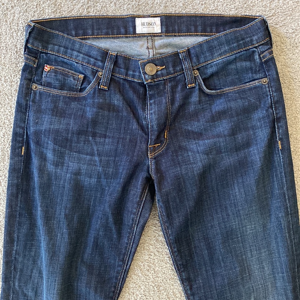 Hudson Jeans Collette Skinny HOLL Denim Dark Blue Ankle Mid-Rise Jeans - 28 - Picture 4 of 10